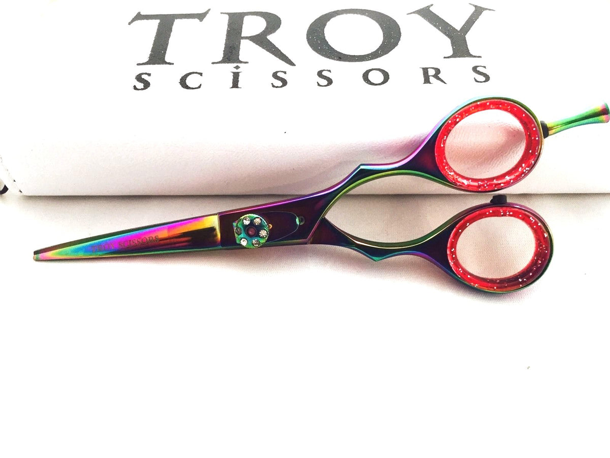 Professional 5.5-Inch Hair Cutting Titanium Scissors for Barbers and Stylists