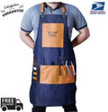 Denim Barber Apron Waterproof Men’s Hairdresser Apron with Pockets