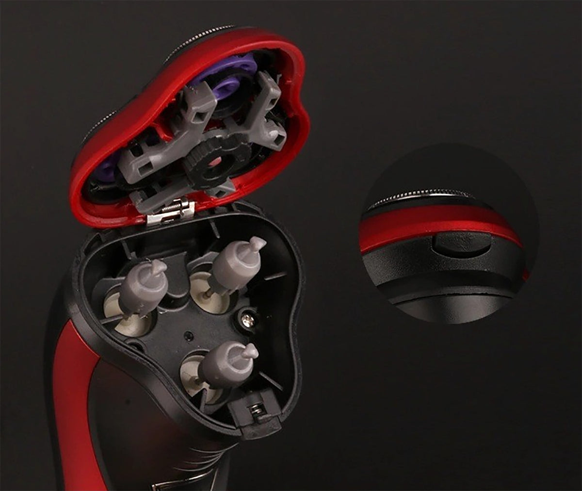 Men Waterproof Rotary Electric Shaver and Trimmer - Cordless Wet Dry 3D Shaving