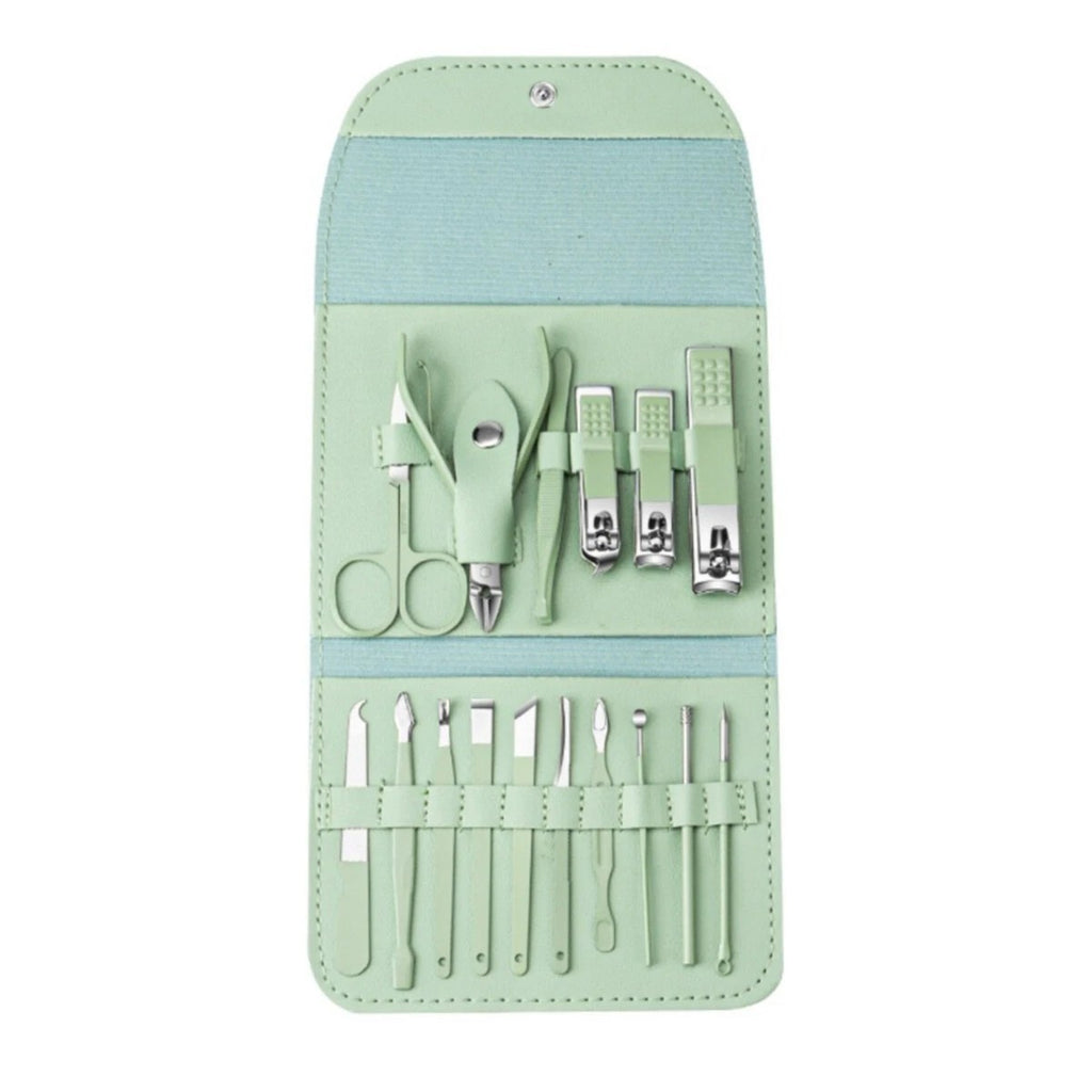 16-Piece Manicure Pedicure Nail Clipper Set with Storage Case
