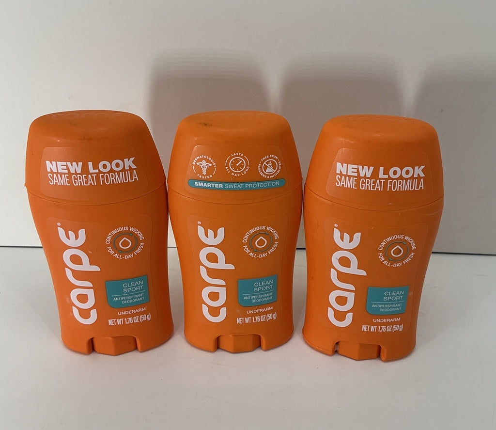 (Lot of 3) Carpe Antiperspirant Underarm Lotion - Clean Sport 1.76 oz /50g