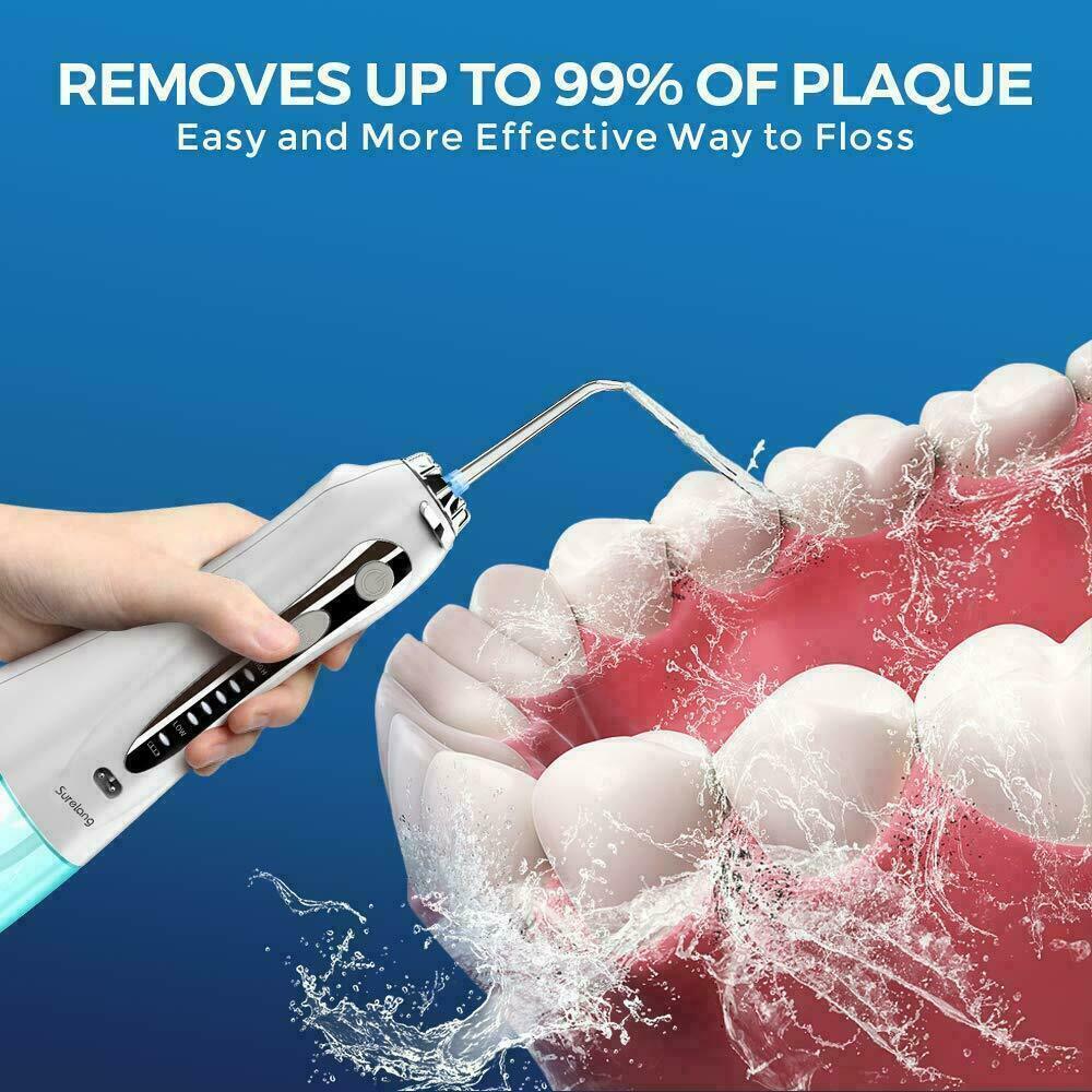 Electric Water Flosser Oral Irrigator with 5 Modes Rechargeable USB Waterproof