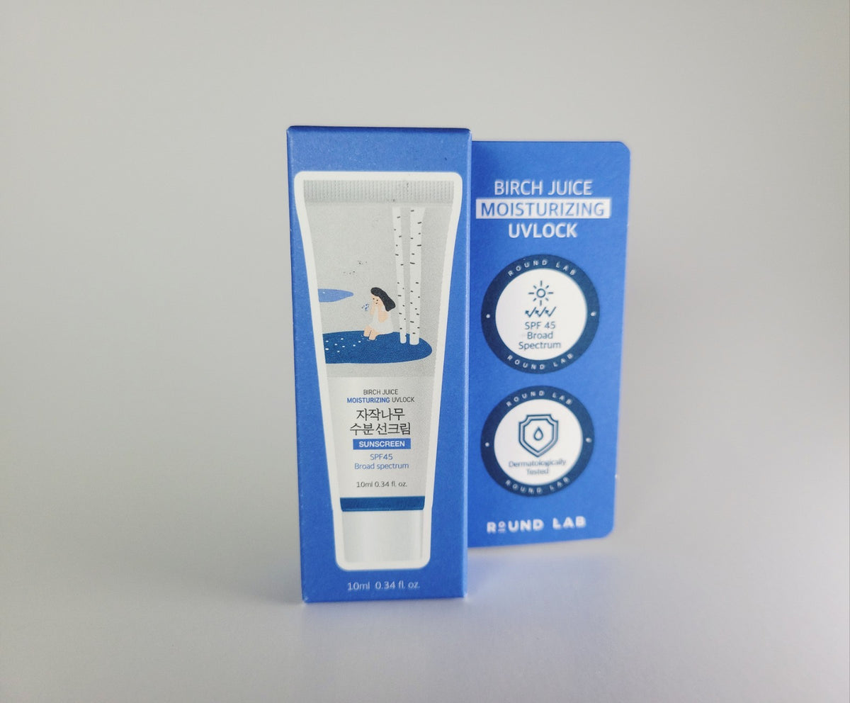 Round Lab Birch Juice Moisturizing SPF45+ Sunscreen, UV Protection 0.34 Oz