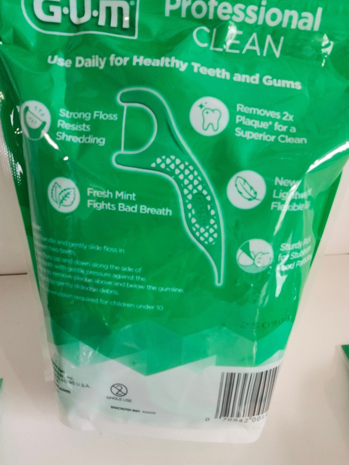 GUM Professional Floss Picks 150 Count Pack - 3 Pack Total 450 Picks