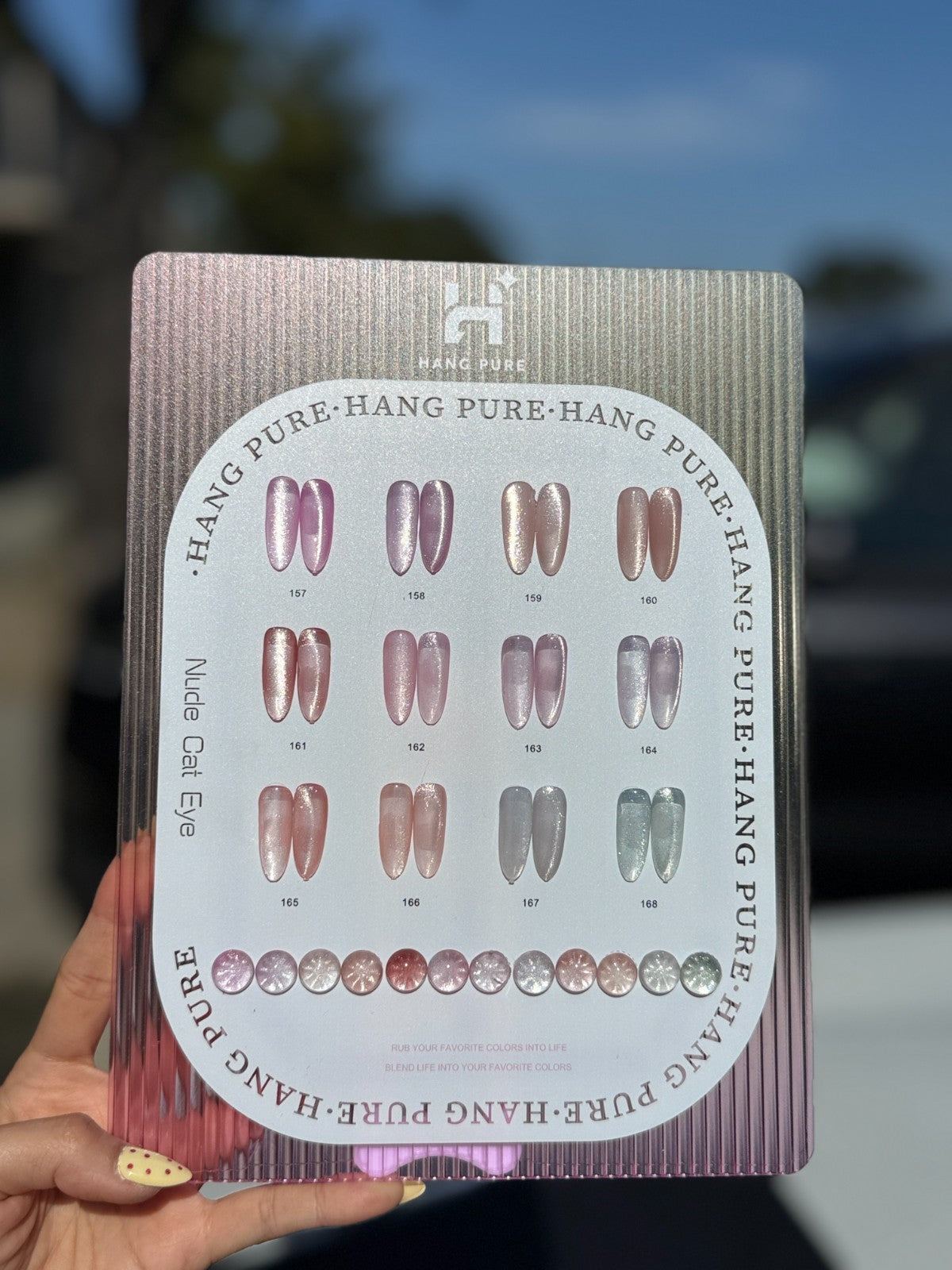 Nude Cat Eye Gel Polish Set - 12 Magnetic Shades for Nails