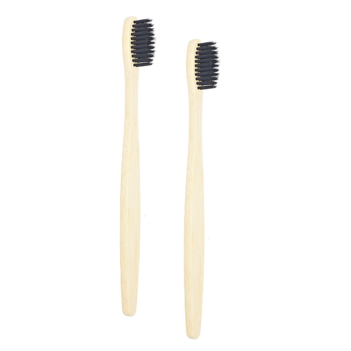 Eco-Friendly Bamboo Toothbrush Set for Adults and Kids - Natural Charcoal Bristles