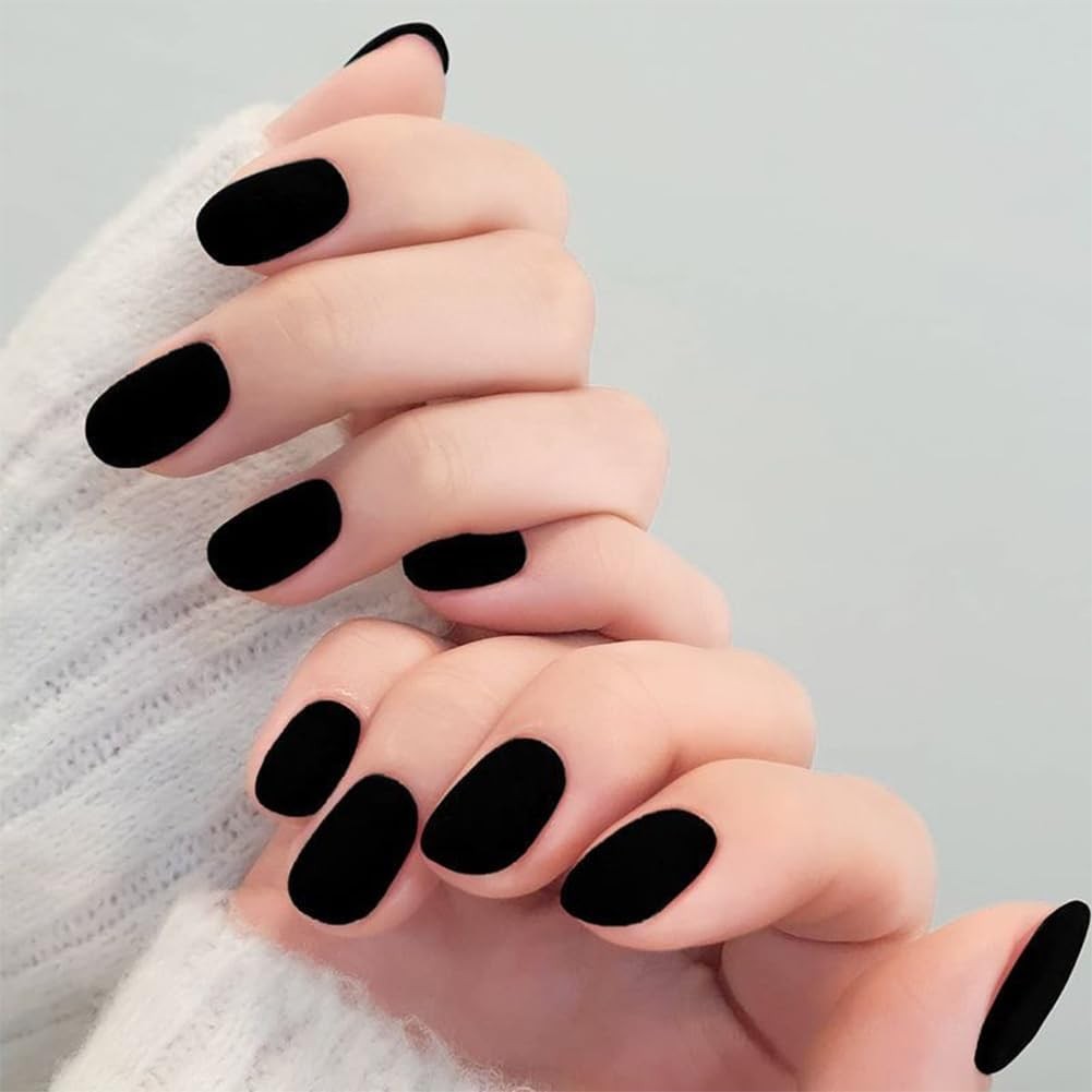 Matte Black Nail Polish Air Dry - Quick Dry, Long-Lasting, 0.41 Fl Oz