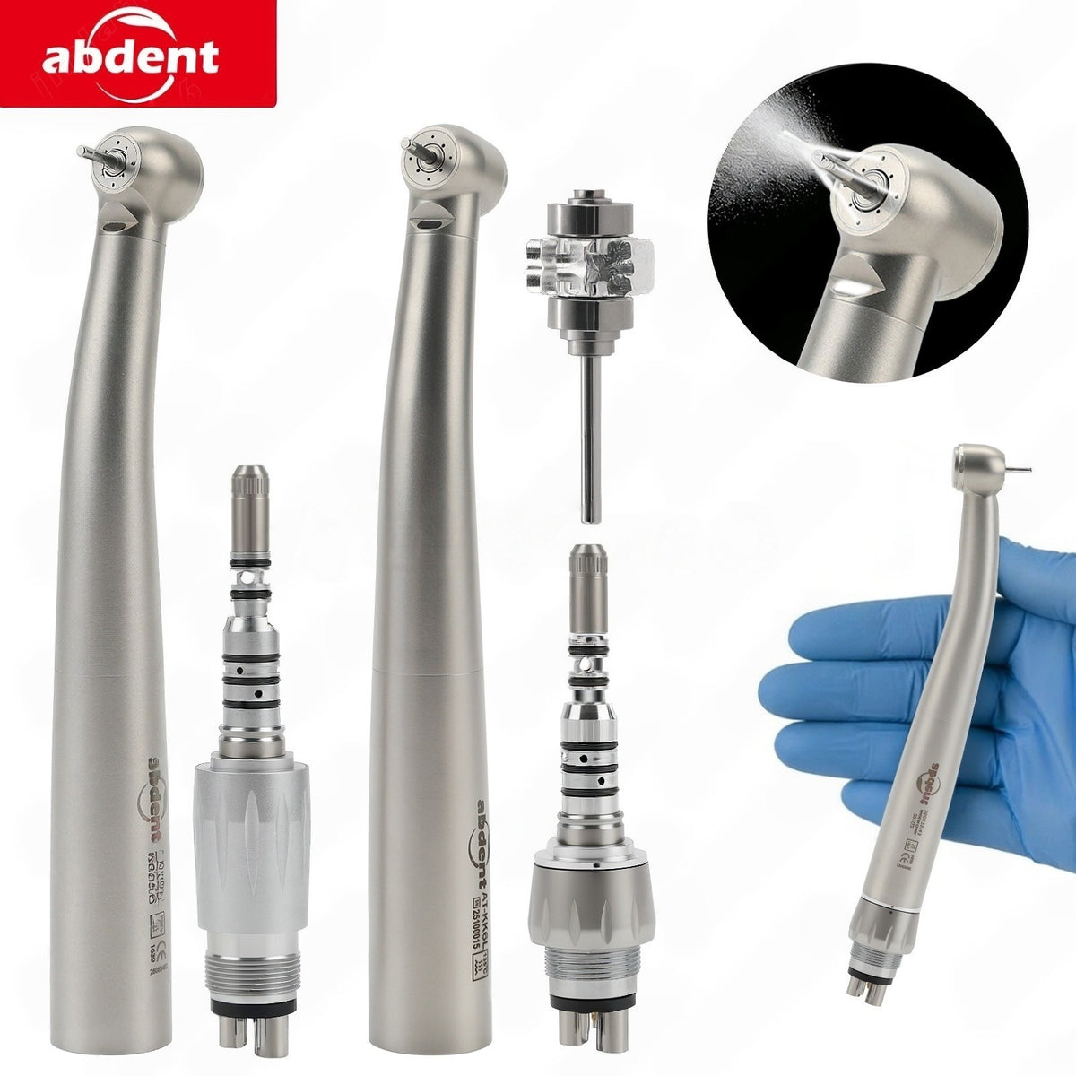 Dental High Speed Fiber Optic Handpiece with Quick Coupler for KaVo - Multiple Sizes