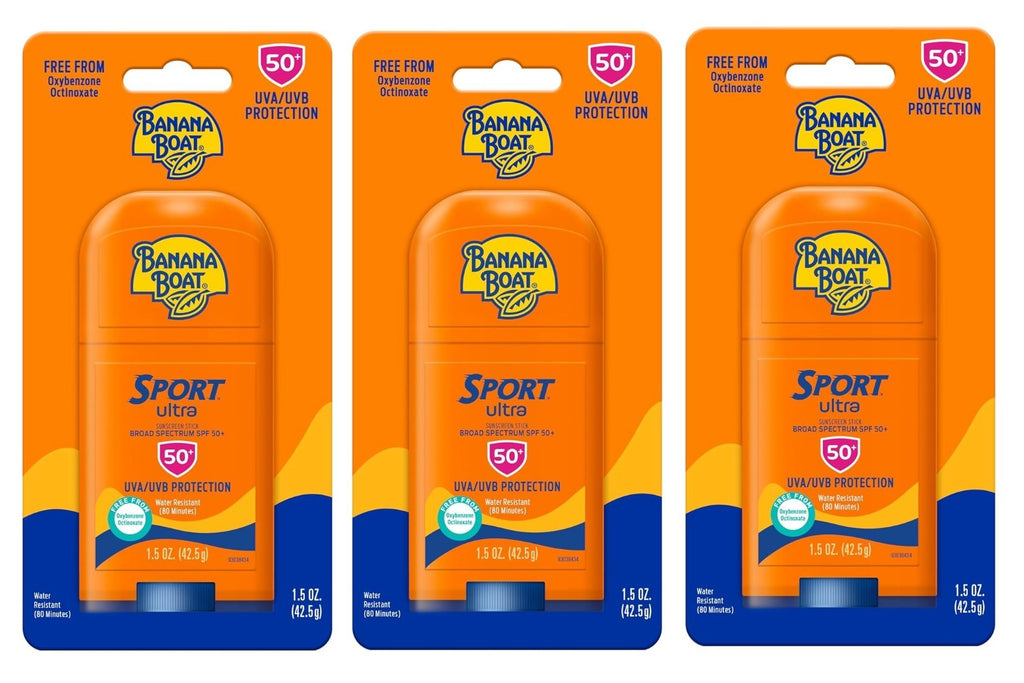 SPF 50 Sunscreen Sticks - Ultra Sport, Water-Resistant, 3 Pack