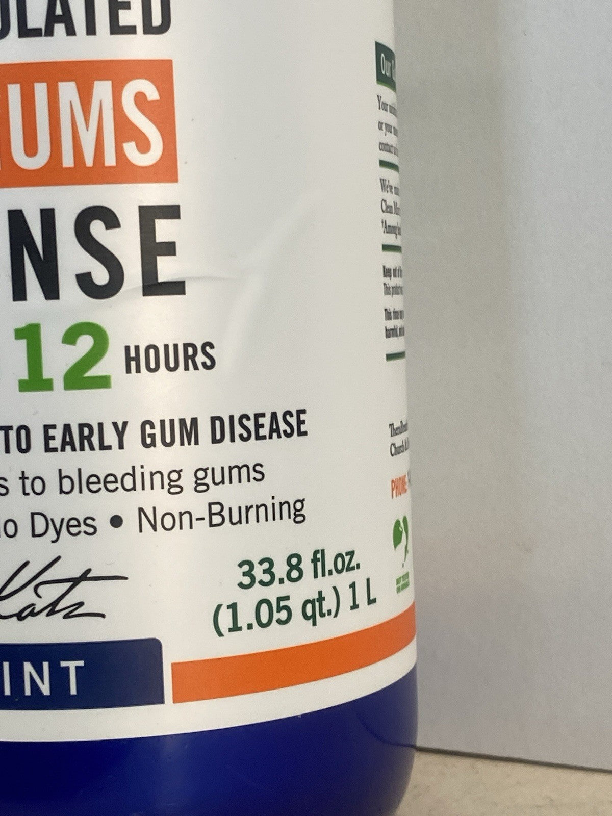 Antigingivitis Mouthwash with Fresh Mint - Healthy Gums, 33.8 Fl Oz