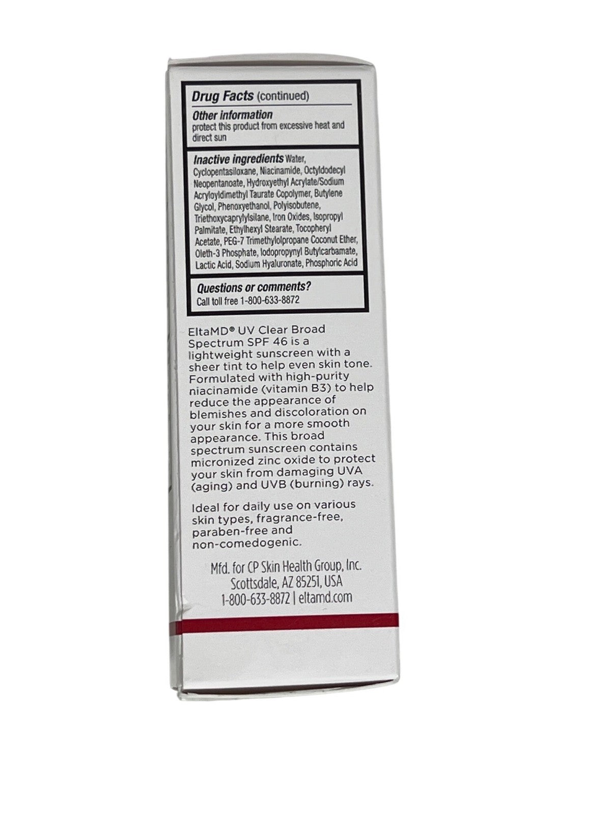 Tinted Broad Spectrum SPF 46 Facial Sunscreen - Lightweight & Oil-Free, 1.7 Oz