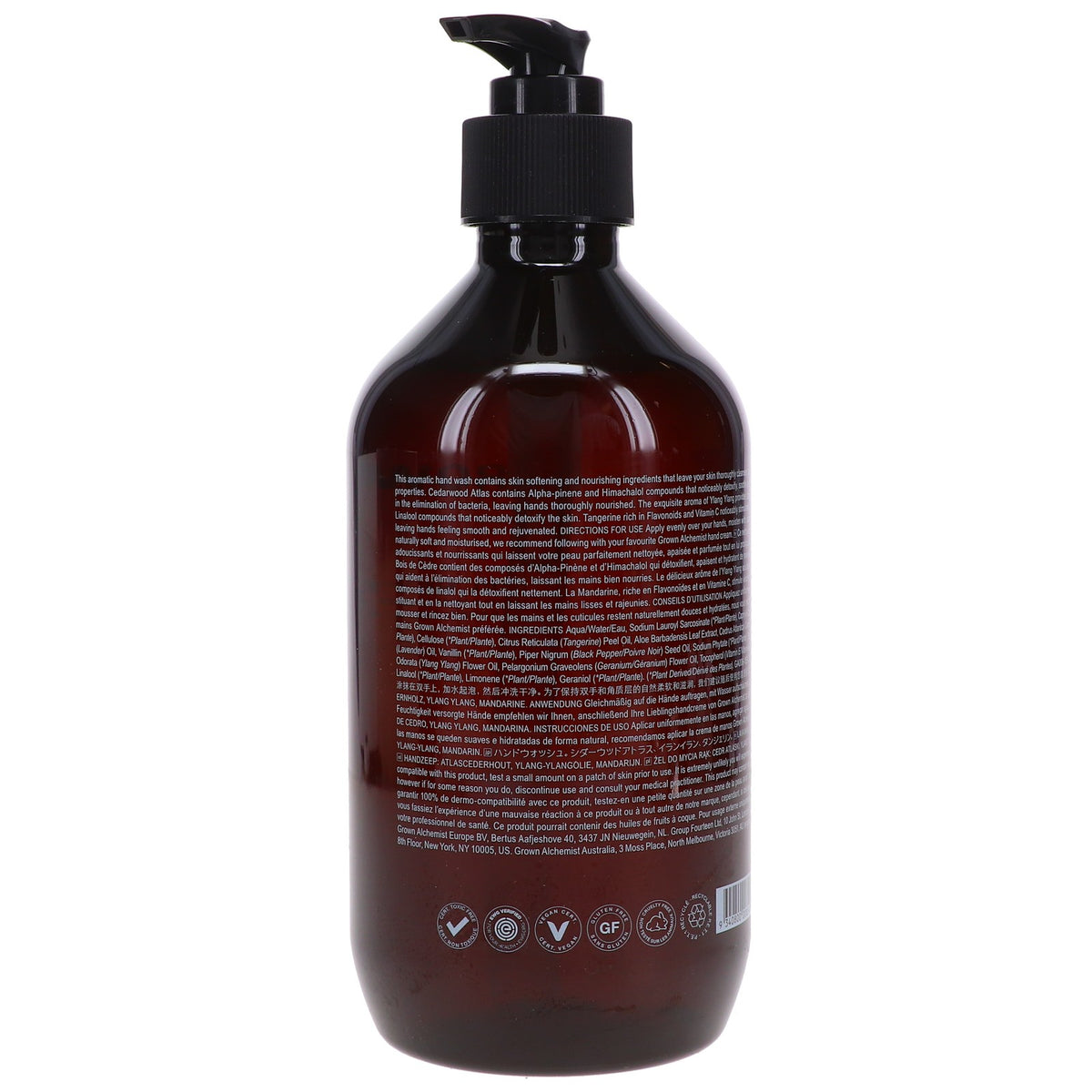 Luxury Botanical Hand Wash with Cedarwood, Ylang Ylang & Tangerine - 16.9 oz