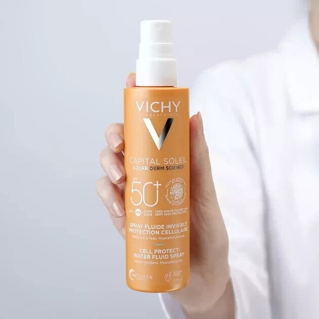 SPF50+ Sun Protection Spray for Face & Body - Water-Resistant, Hypoallergenic, 200ml