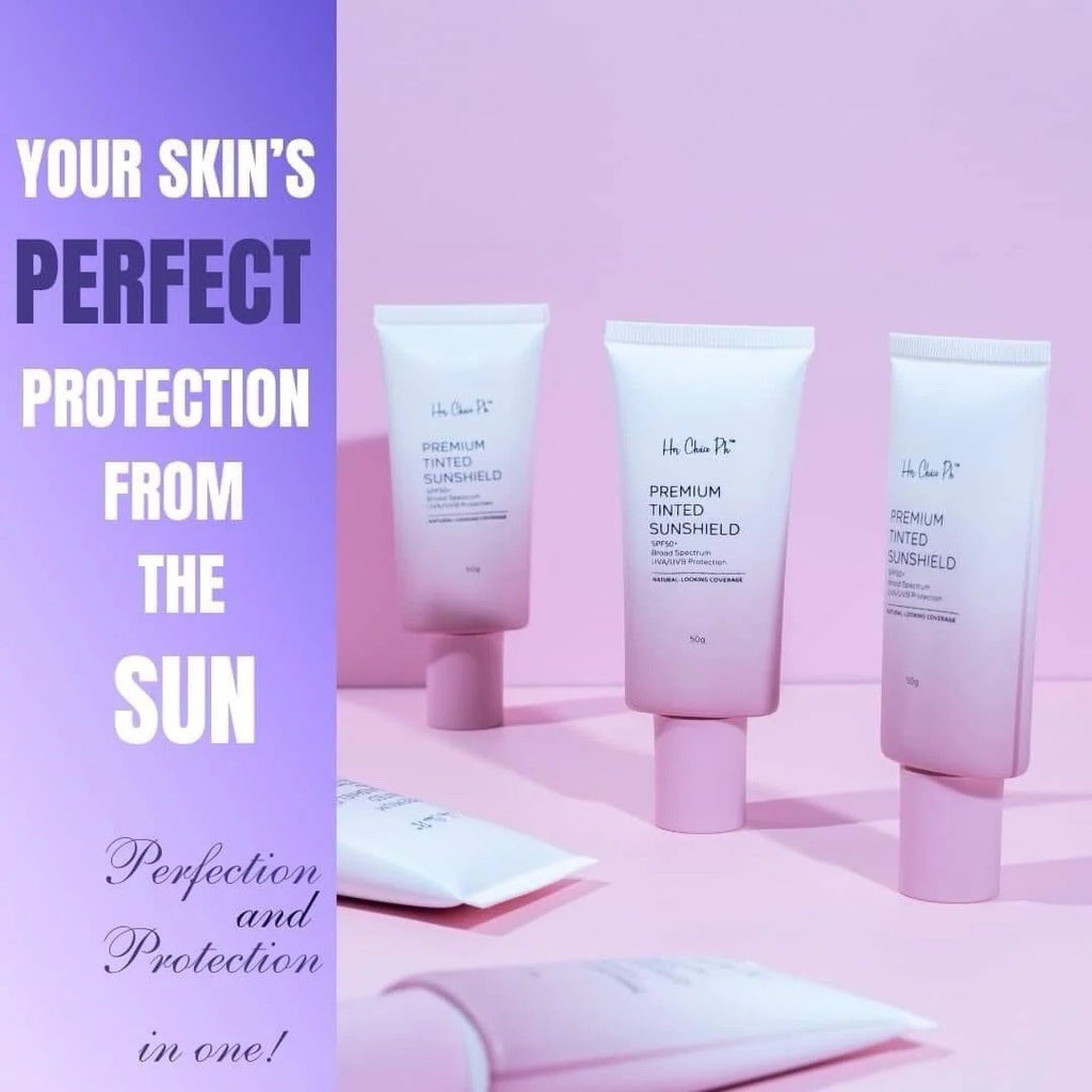 Her Choice PH Premium Tinted Sunshield SPF 50 PA+++ - 50g