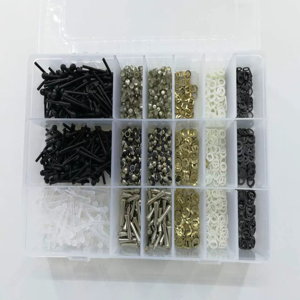 1500pcs Hairdressing Scissor Repair Kit with Plastic Washers for Salon & Barber Use