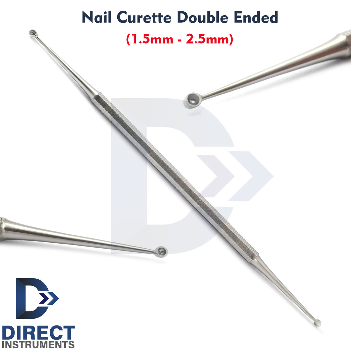 10 Pcs Podiatry Toe Nail Curettes Dermal Cleaner Manicure Tool Set