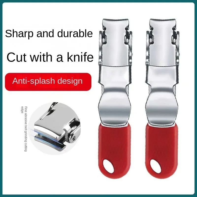 Swiss Made Red Nail Clipper with Lanyard Hole Stainless Steel Compact Manicure Tool