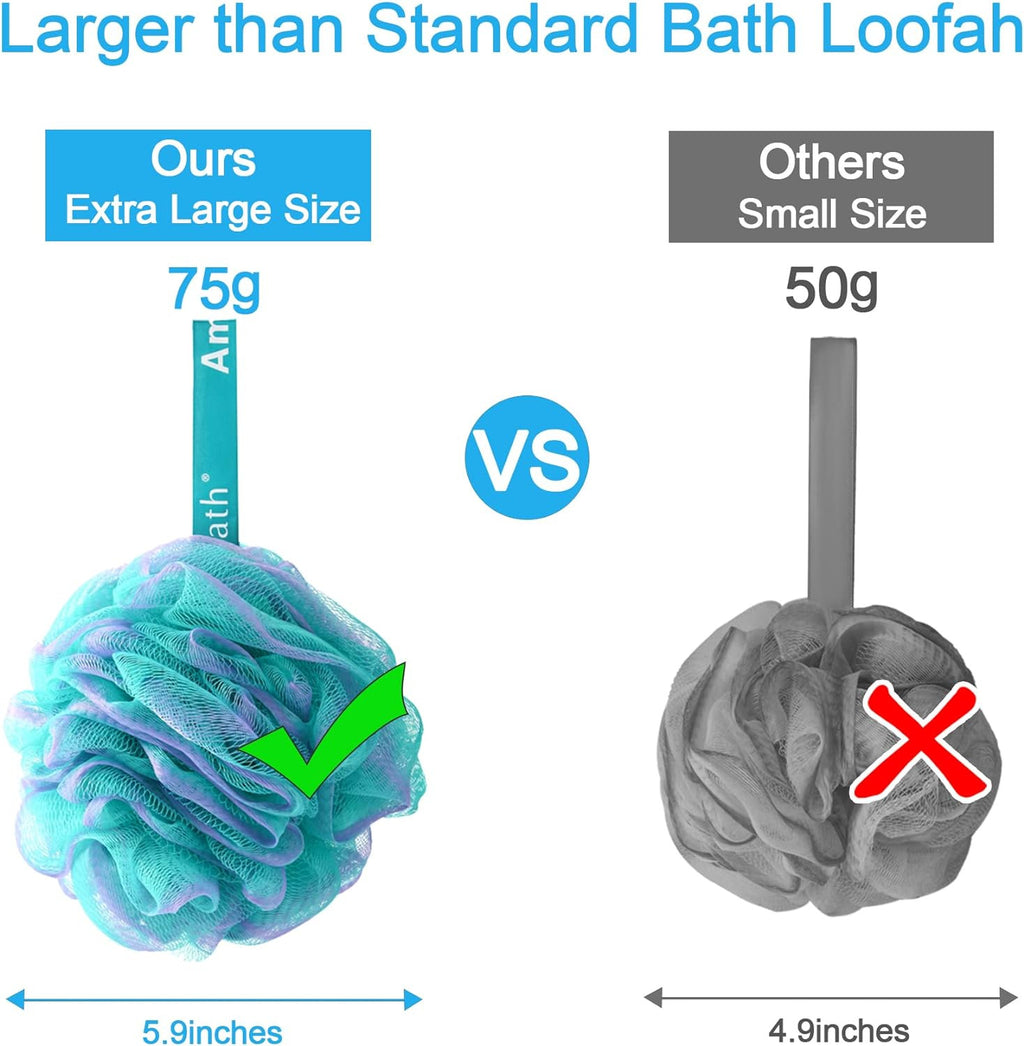 Exfoliating Bath Loofah Sponge - Large 75g Body Scrubber for Shower