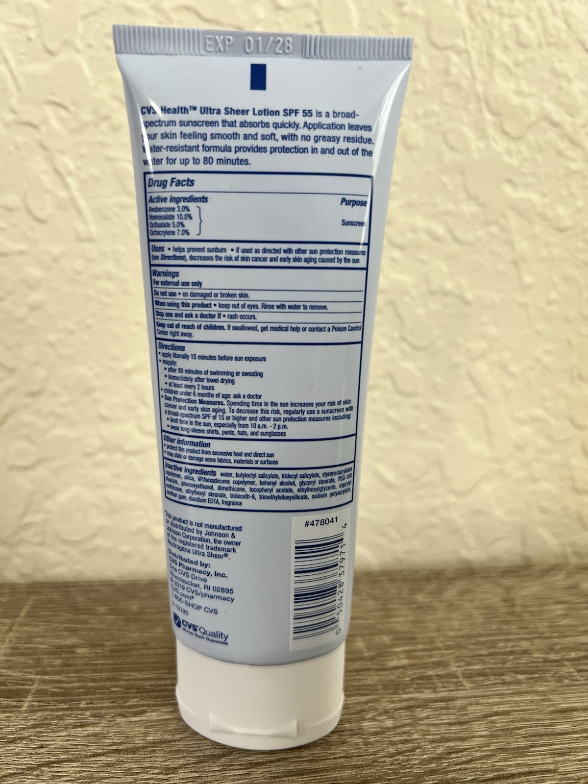 SPF 55 Broad Spectrum Sunscreen Lotion 3 oz - Water Resistant & Lightweight, 2 Pack