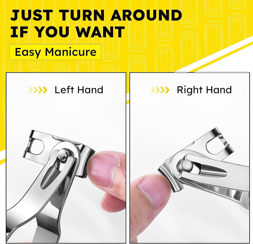 Heavy Duty Large Toenail Clippers for Seniors Thick Nails - Ergonomic & Rotatable