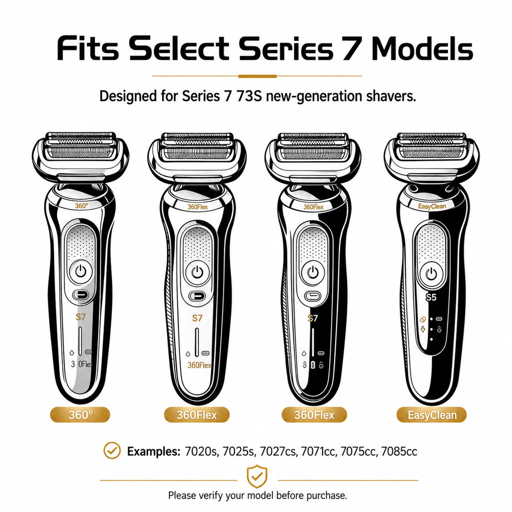 Replacement Head for Braun Series 7 S7 Electric Shaver - 73S Compatible