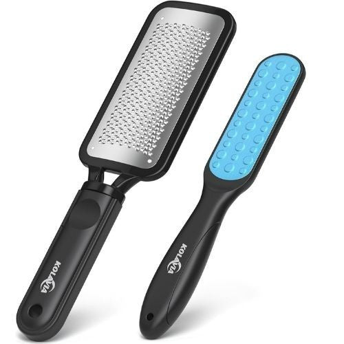 Foot File & Callus Remover 2-Pack Stainless Steel Double-Sided Foot Rasp
