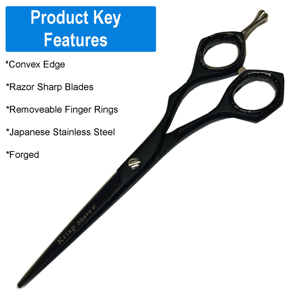 Professional 6-Inch Hair Cutting Scissors for Barbers and Home Use