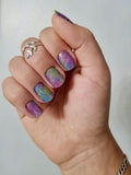 Color Nail Polish Strips Glitter Candied Bliss 16 Count - Easy Nail Art