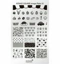 Nail Art Stamping Plate Square Image No.25 Sweets for Manicure DIY