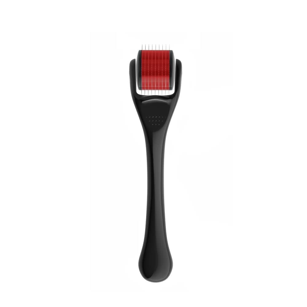 Derma Roller with Storage Case - 0.25mm Titanium Needles, Black