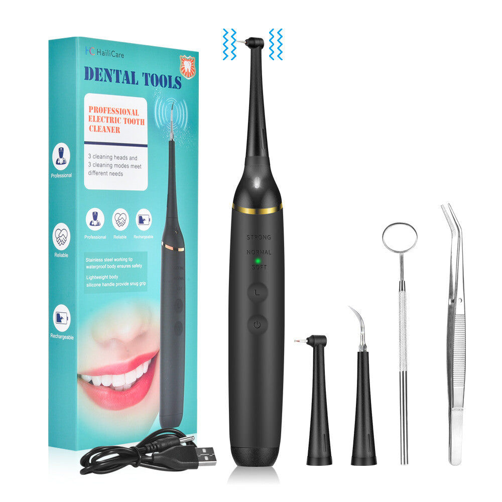 Electric Ultrasonic Tooth Cleaner Tartar & Plaque Remover Kit