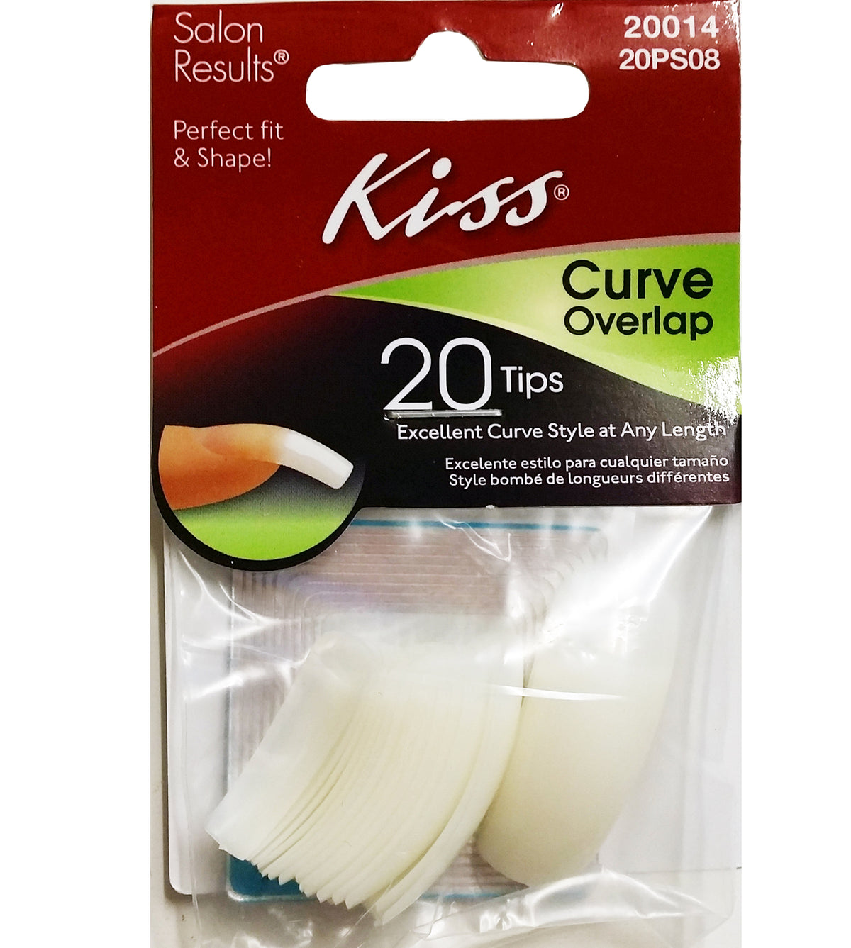 Nail Tips Fake Nails Overlap Curve Style 20 Pack Nail Art Supplies