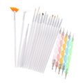 20PCS Nail Art Dotting Brushes & Painting Pen Tools Set for Creative Manicure