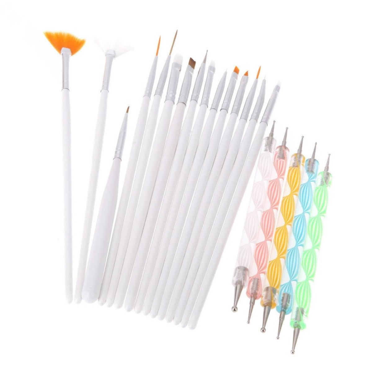20PCS Nail Art Dotting Brushes & Painting Pen Tools Set for Creative Manicure