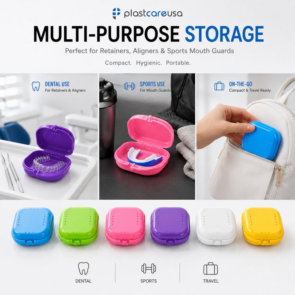 Dental Retainer Case Storage Box for Invisalign Teeth - Hygienic & Portable