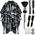 Professional Barber Hair Cutting Cape with Neck Duster and Brush
