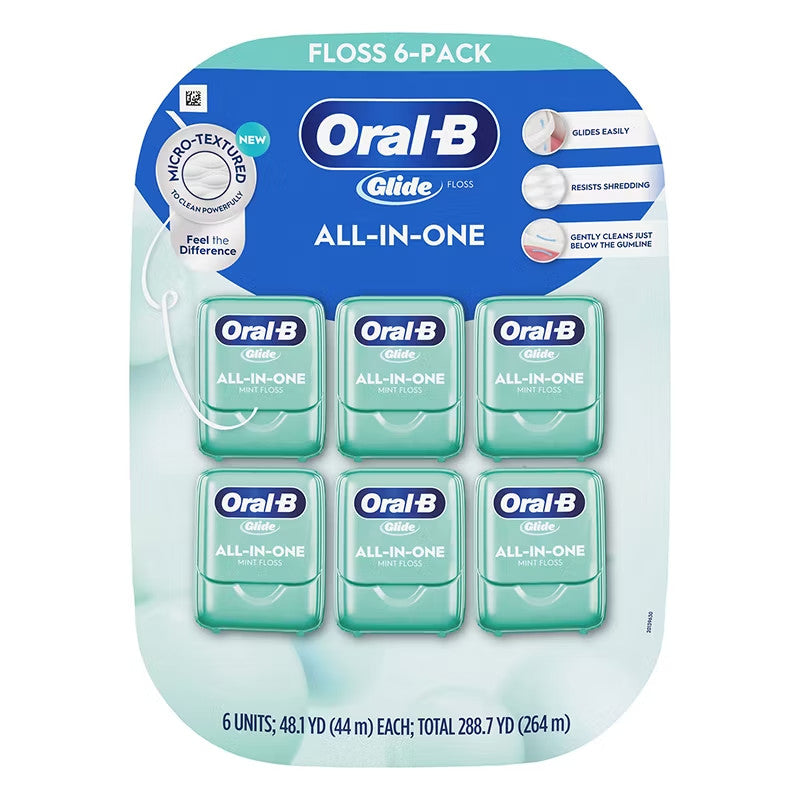 Dental Floss Pack of 6 - Mint Flavor All-In-One Brilliance Blast