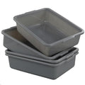 8L Plastic Bus Tubs 4-Pack with Side Handles - Commercial Storage Containers