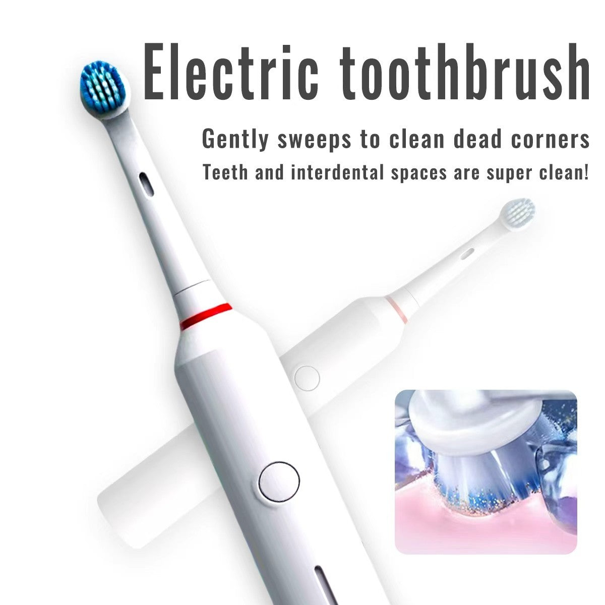 Electric Toothbrush with 6 Replacement Heads, Rechargeable, 3 Modes