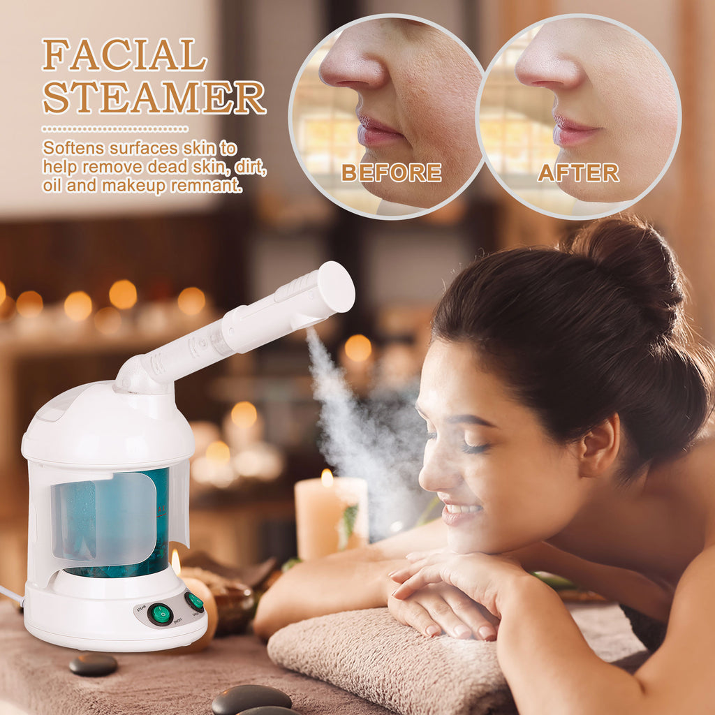 Blue 2-in-1 Hair and Facial Steamer Portable Sauna with Ozone