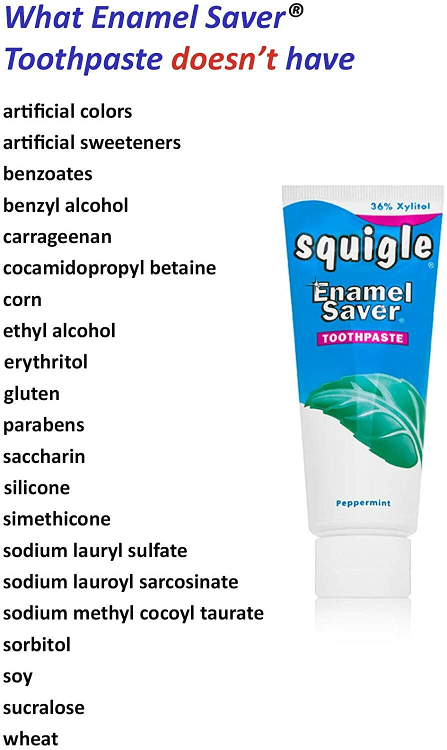 Enamel Saver Toothpaste for Canker Sores - 4 Pack, SLS-Free, High Xylitol