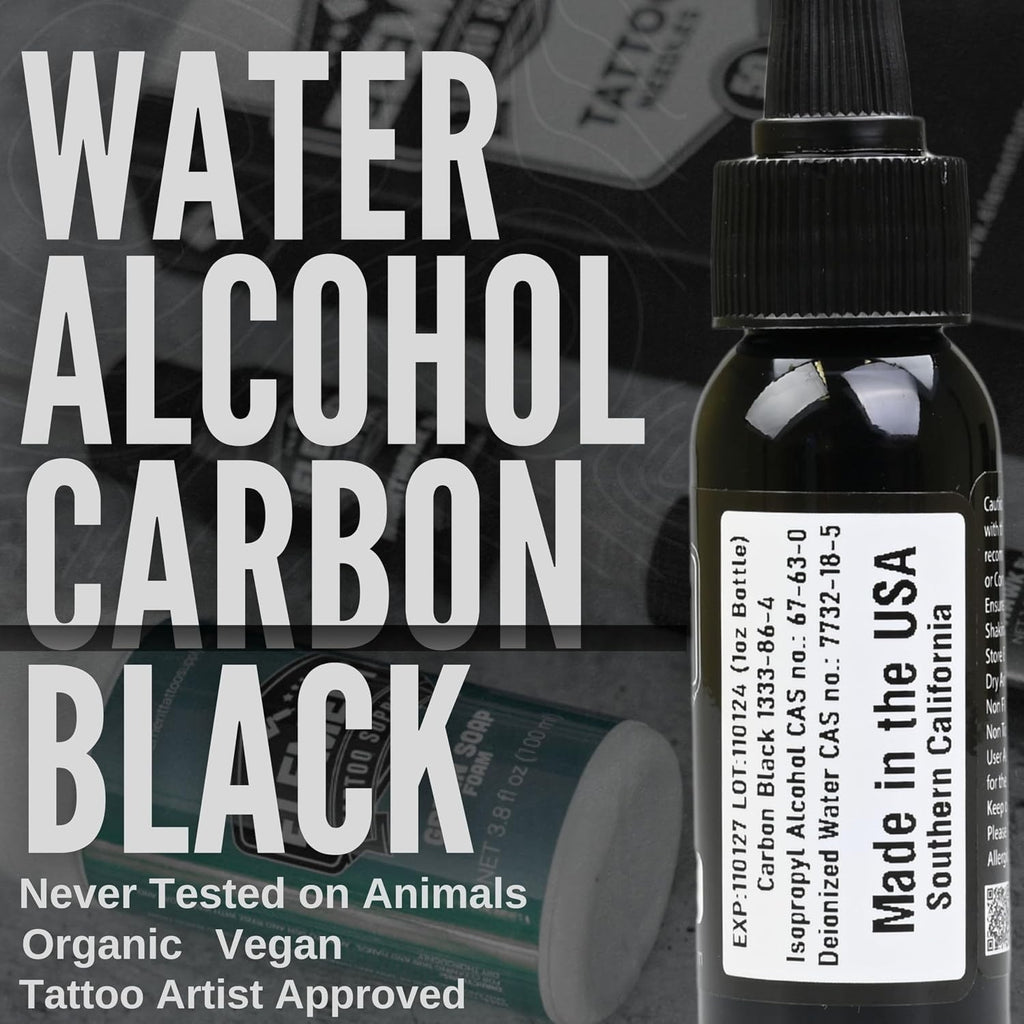 Nighthawk 1oz Black Tattoo Ink for Clean Lines & Shading