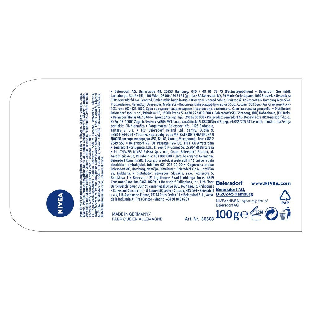 Nivea Creme Soft Bar Soap Pack of 6 - Gentle Moisturizing Hand Cleanser