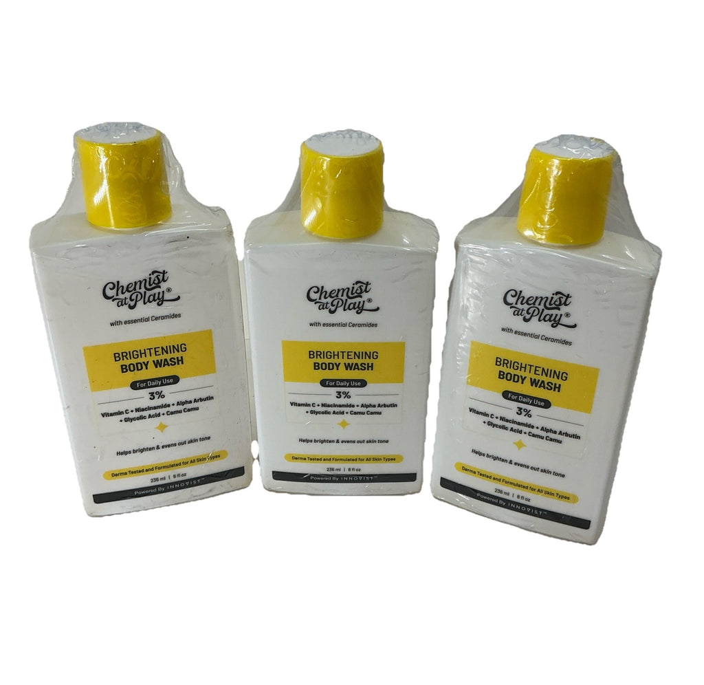 Brightening Body Wash Set - 3 Sealed Bottles, 8 Fl Oz Each, Exp 2029