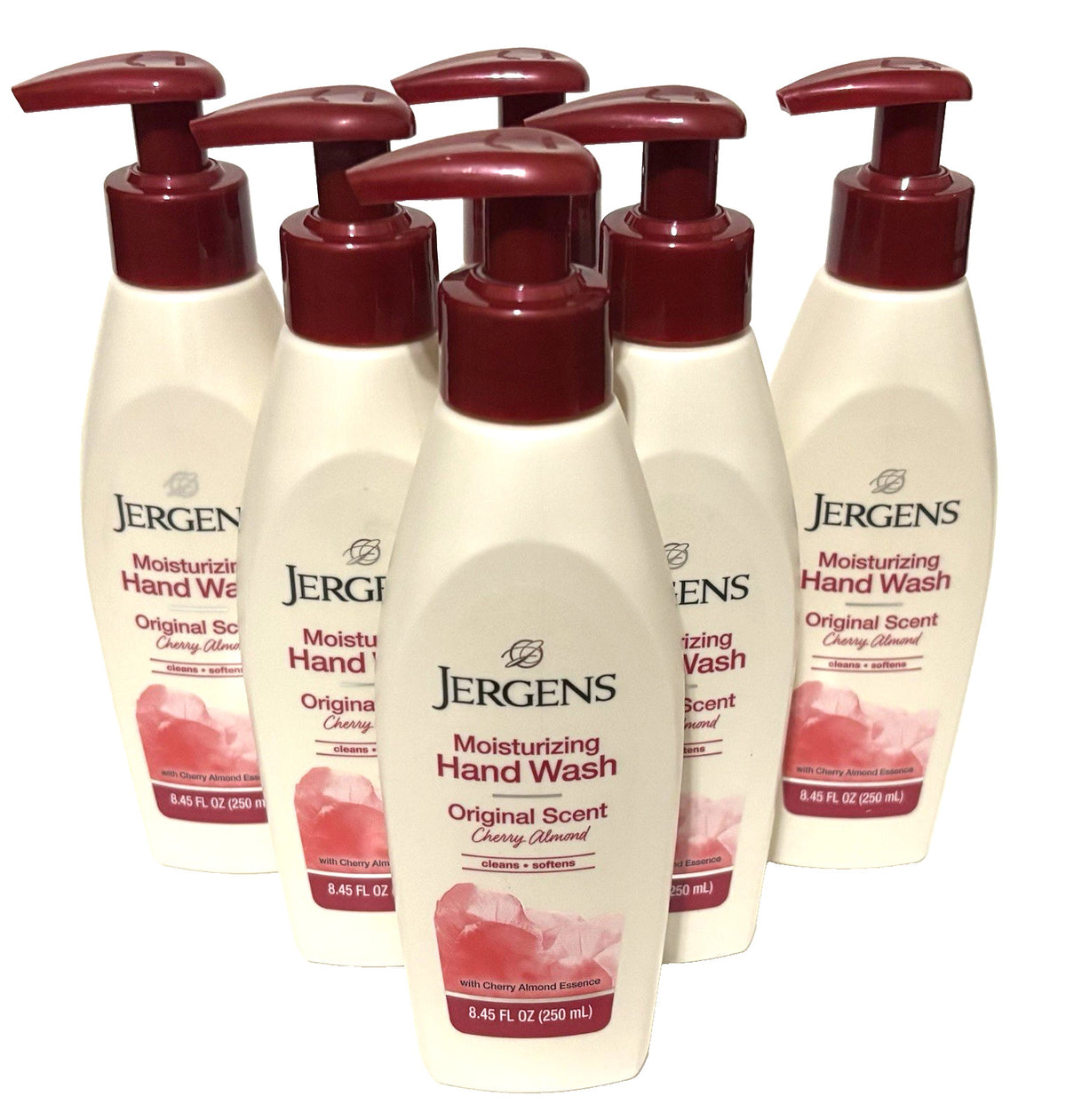 Jergens Cherry Almond Hand Wash Liquid Soap - 8.45 oz Pack of 6