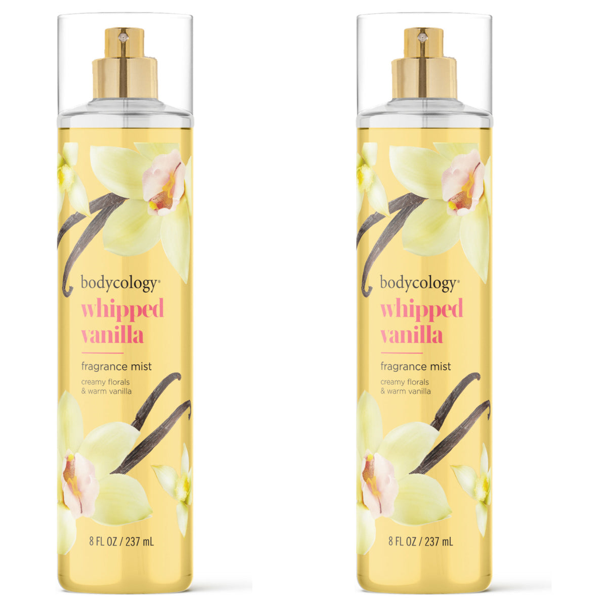 Bodycology Whipped Vanilla Fragrance Body Mist 8oz - 2 Pack