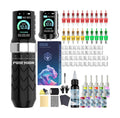 Poseidon Wireless Tattoo Gun Kit with 2 Batteries, 87-Piece Professional Set