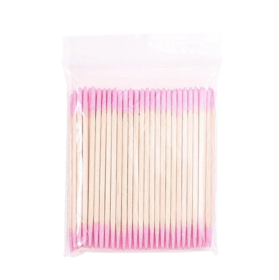 100pcs Double Ended Pointed Cotton Swabs for Nail Art & Makeup Precision
