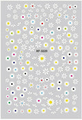 Sunflower & Leaf Nail Stickers - Extra-Thin Floral Nail Decals for DIY Nail Art