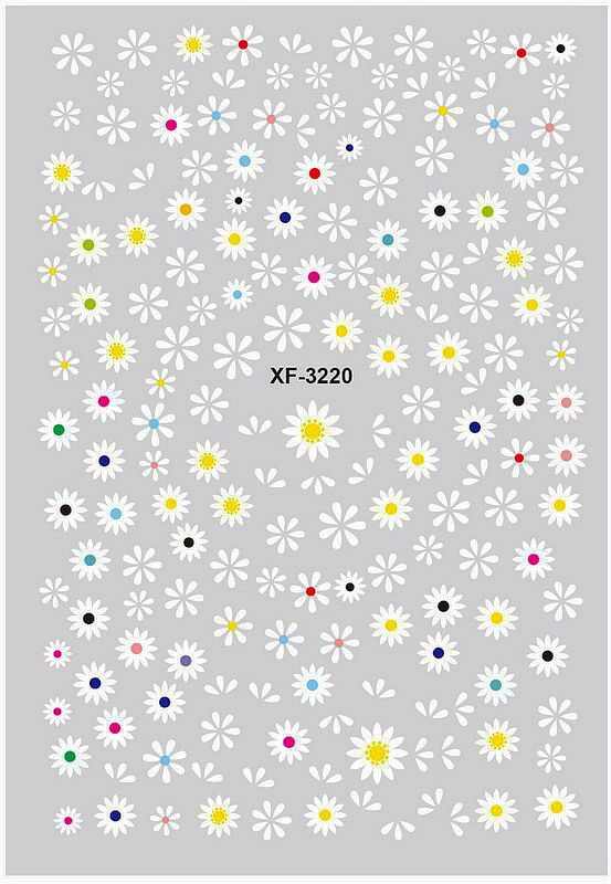 Sunflower & Leaf Nail Stickers - Extra-Thin Floral Nail Decals for DIY Nail Art
